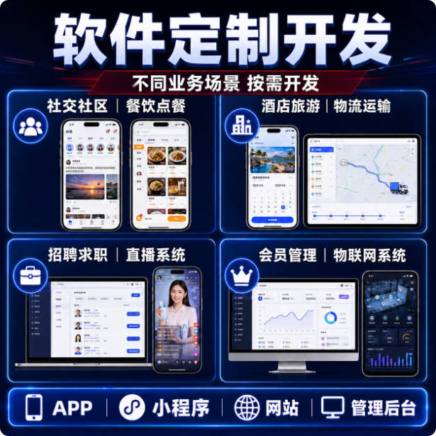 软件开发定制安卓app应用设计网站代码编写商城系统前后端开发